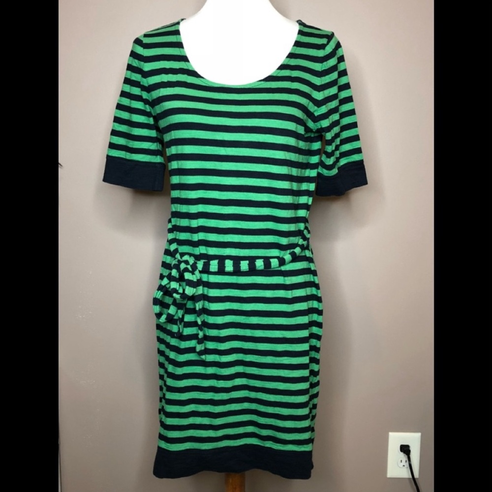 Banana republic navy blue & Kelly green dress
